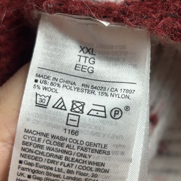 Old Navy Women’s Holiday Fair Isle Cardigan Sweater Size XXL Snowflake - Picture 7 of 8